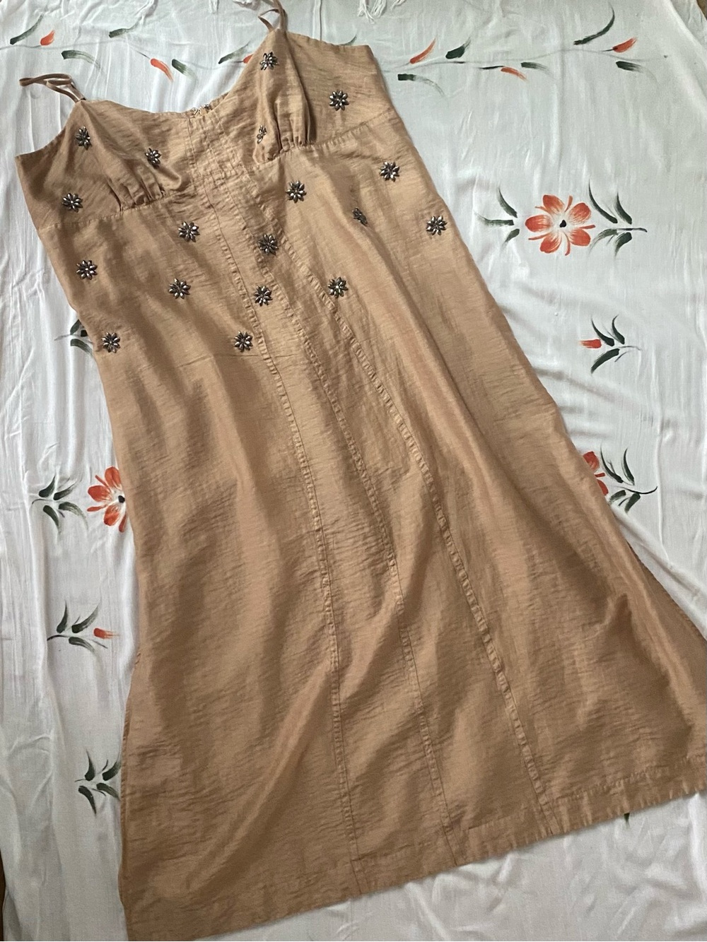 H&M Edition Embroidered Maxi Dress Size XL